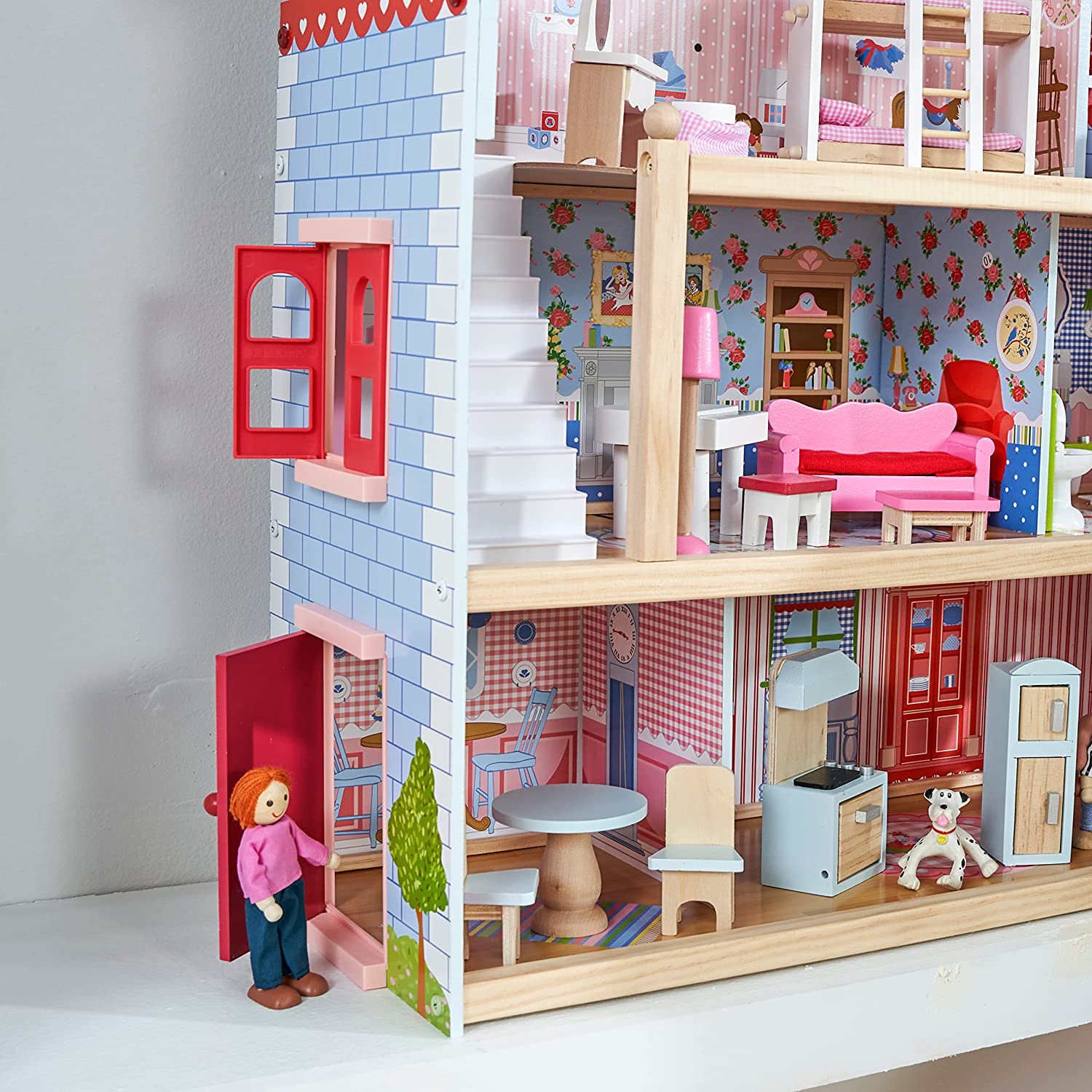 KidKraft Chelsea Doll Cottage Wooden Dollhouse with 16 Accessories image 5