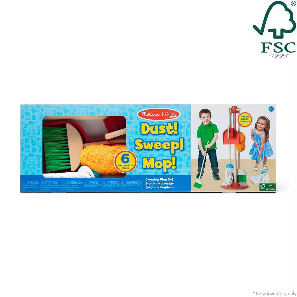 Melissa & Doug Dust Sweep Mop 6-Piece Pretend Play Set image 7