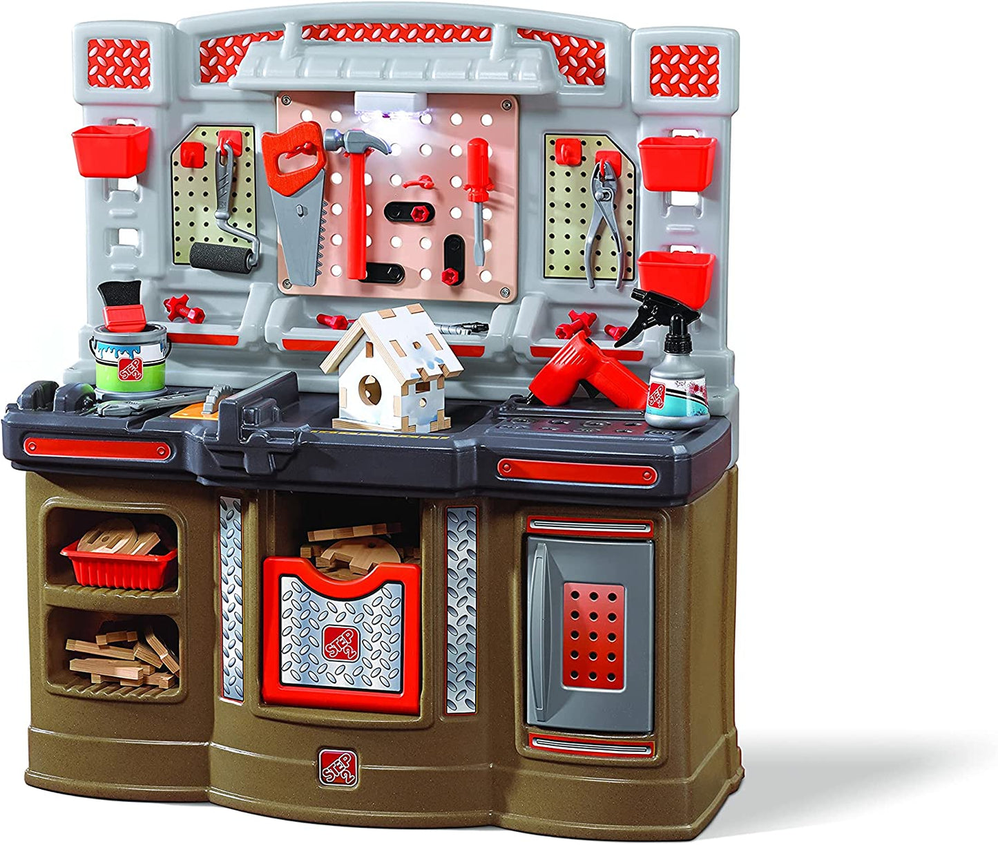 Step2 Big Builders Pro Kids Workbench – Includes 45 Toy Workbench Accessories image 0