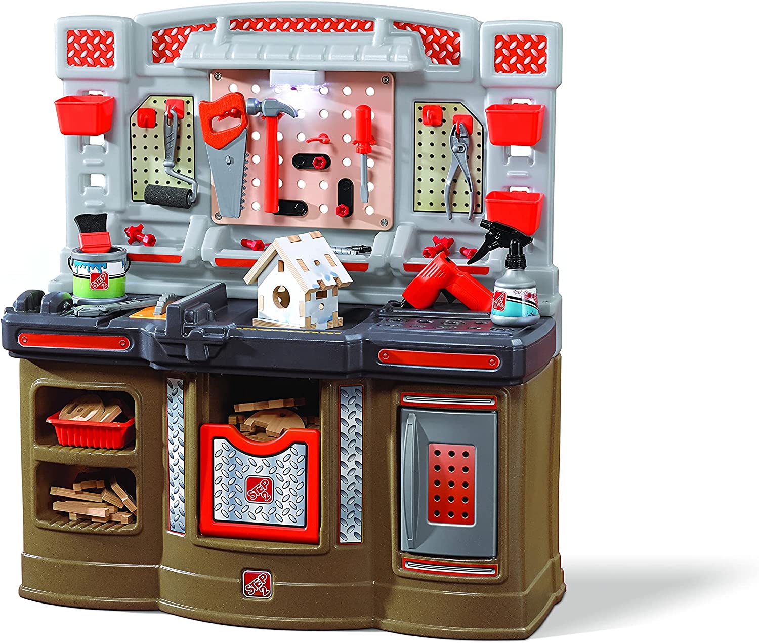 Step2 Big Builders Pro Kids Workbench – Includes 45 Toy Workbench Accessories image 0