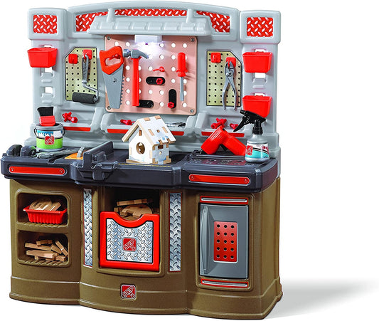 Step2 Big Builders Pro Kids Workbench – Includes 45 Toy Workbench Accessories image 0