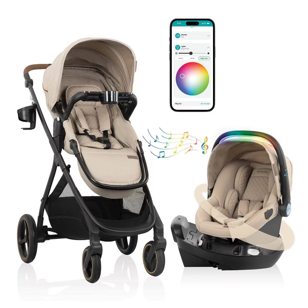 Evenflo Shyft Intuiti+ Travel System Featuring Revolve180 LiteMax NXT image 0