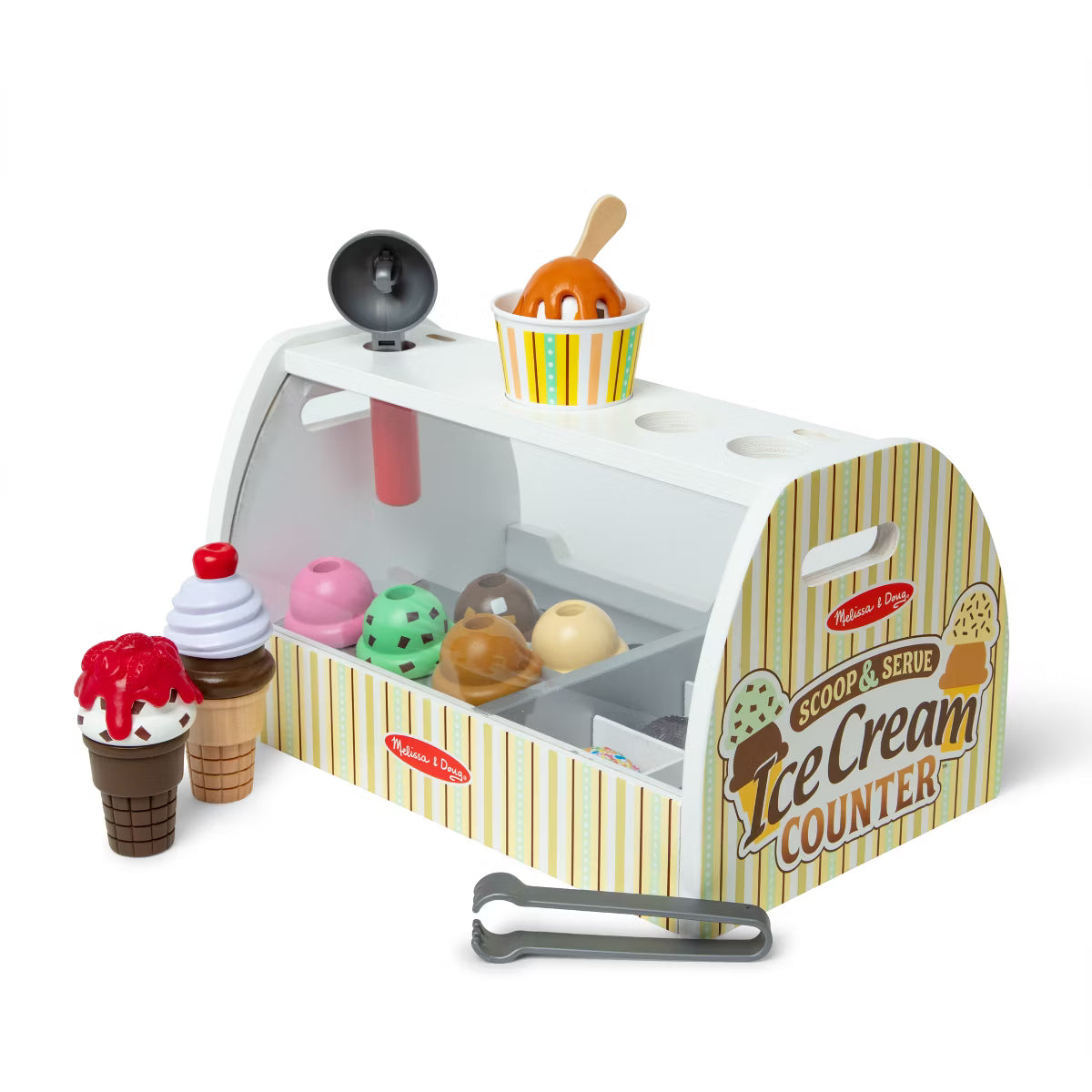 Melissa & Doug Wooden Scoop & Serve Ice Cream Counter image 0