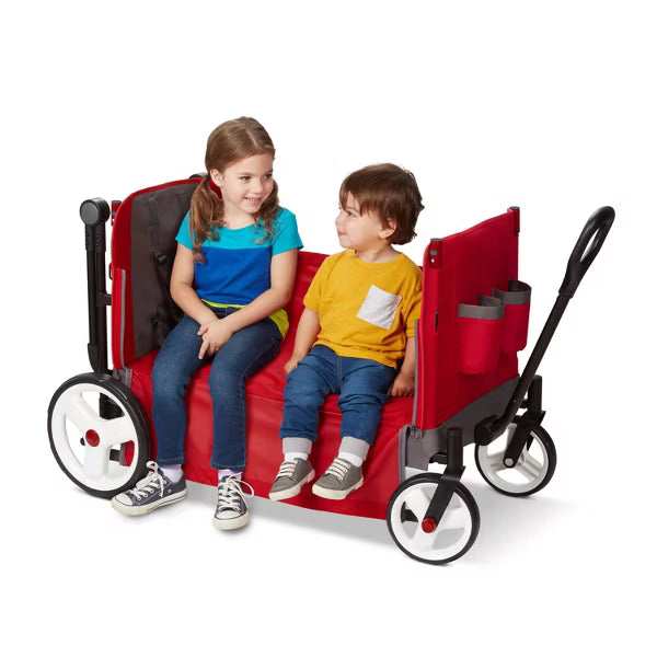 Radio Flyer Convertible Kid & Cargo Stroller Wagon with Canopy image 7