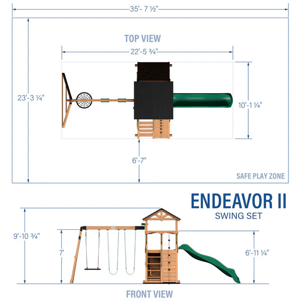 Backyard Discovery Endeavor II Cedar Wood Swing Set image 6