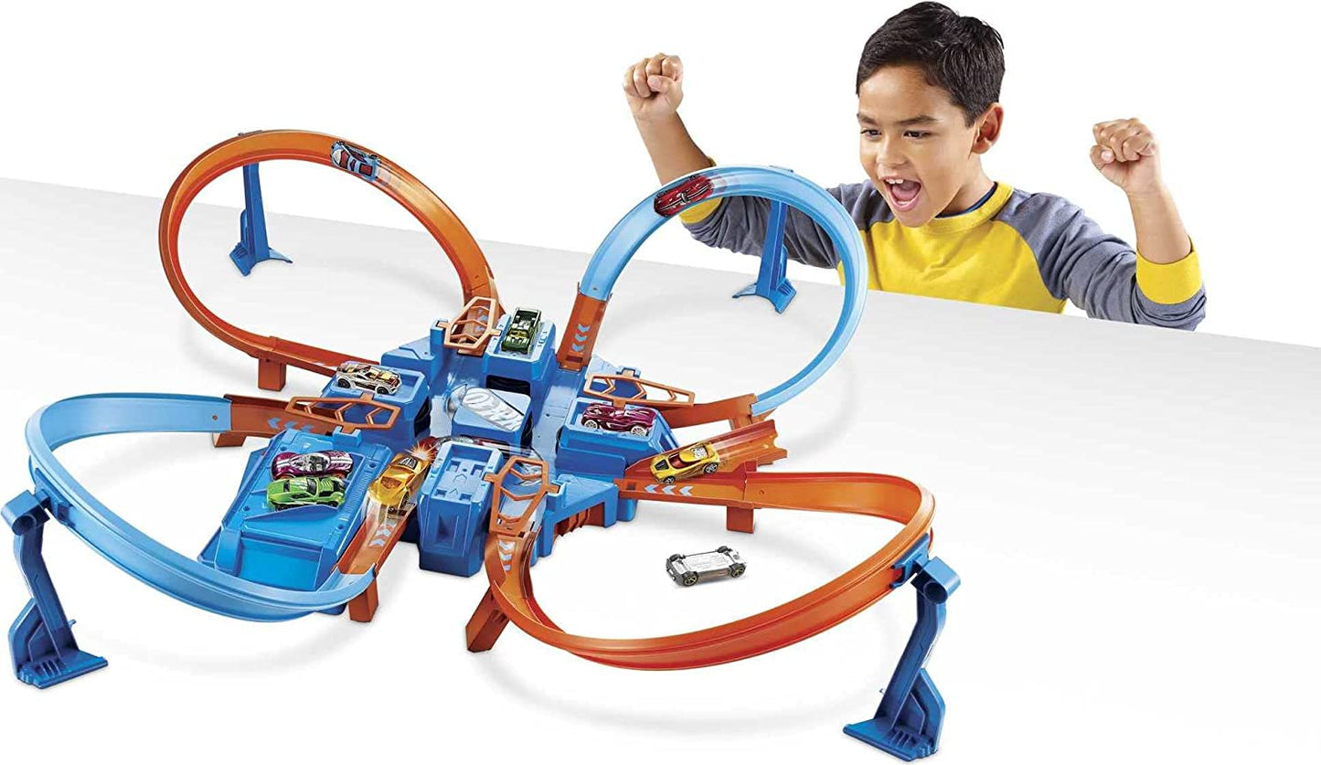 Hot Wheels Criss Cross Crash set with 1:64 Scale Vehicle image 1