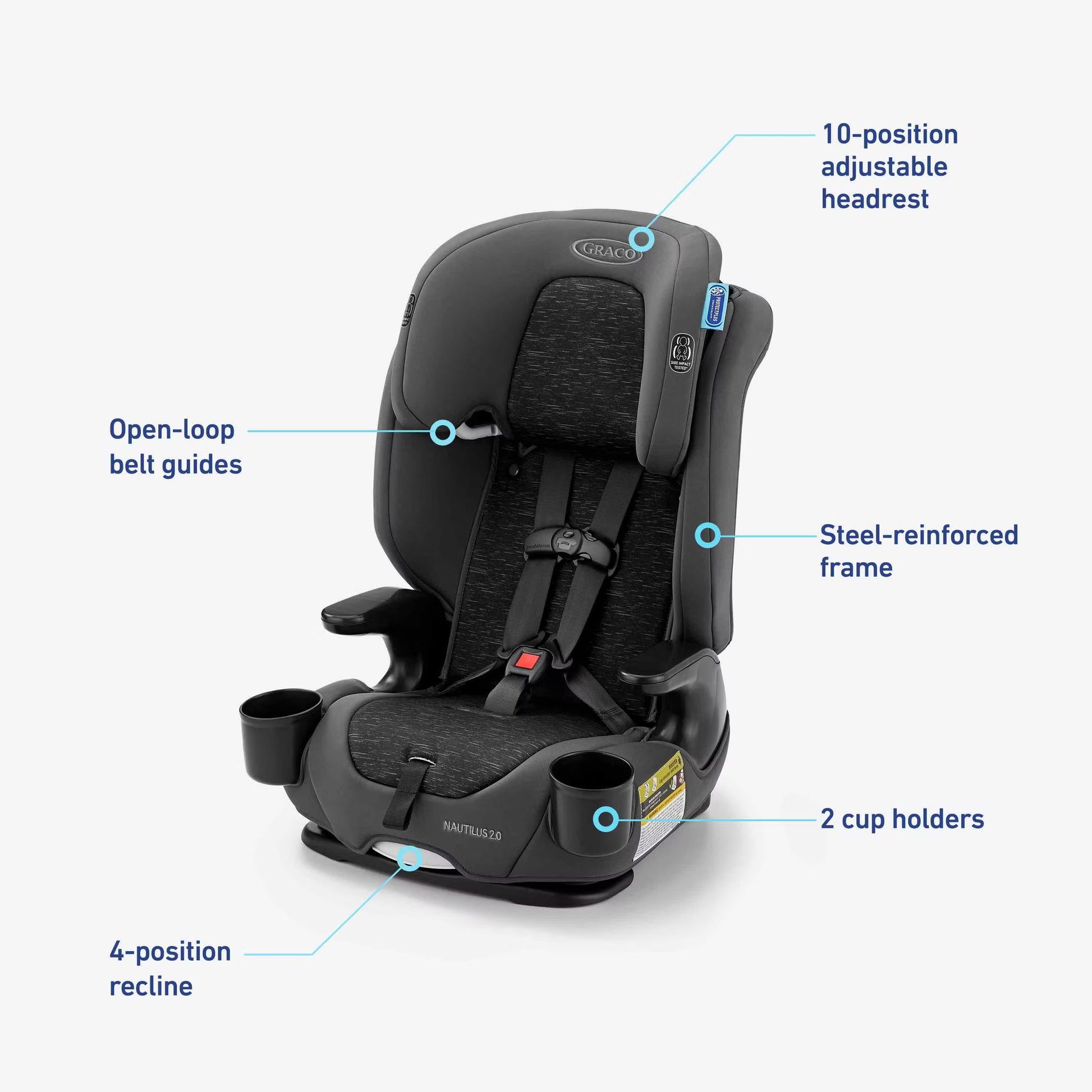 Graco Nautilus 2.0 3-in-1 Harness Booster Car Seat image 3