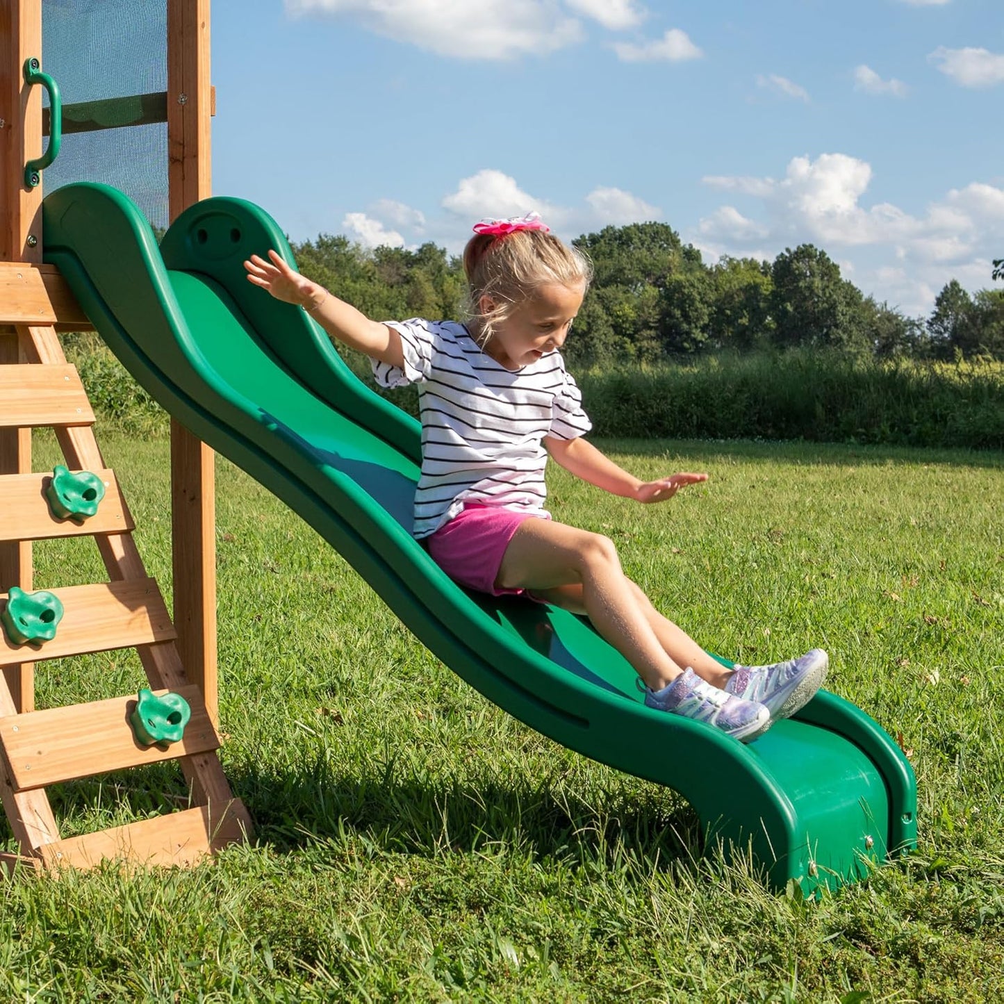 Backyard Discovery Buckley Hill Cedar Wood Swing Set image 4