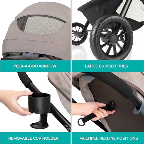 Evenflo Pivot Modular Travel System with LiteMax Infant Car Seat image 9