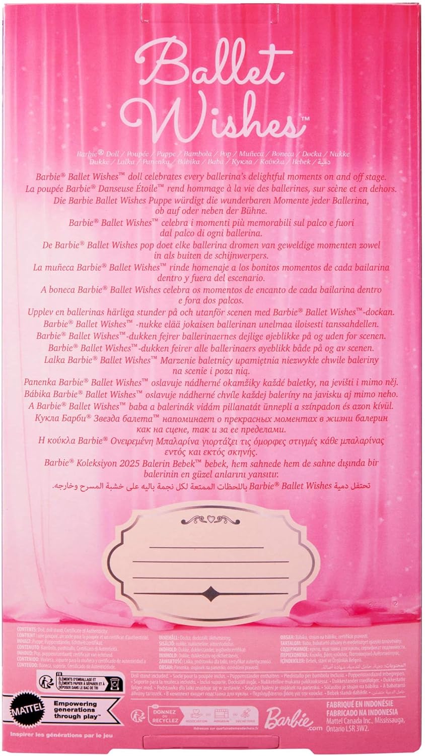 Barbie Signature Ballet Wishes 11" Collectible Fashion Doll in Satiny Pink Tutu image 5