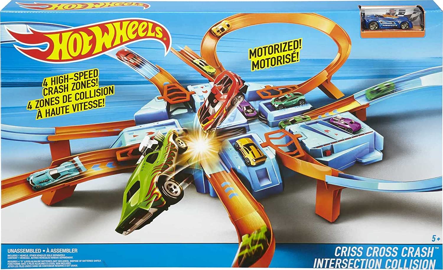 Hot Wheels Criss Cross Crash set with 1:64 Scale Vehicle image 5