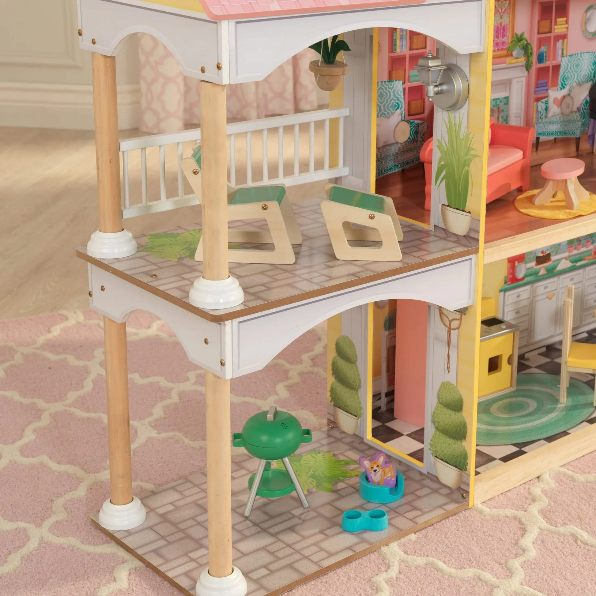 KidKraft Lola Mansion Wooden Dollhouse with 30 Accessories image 4