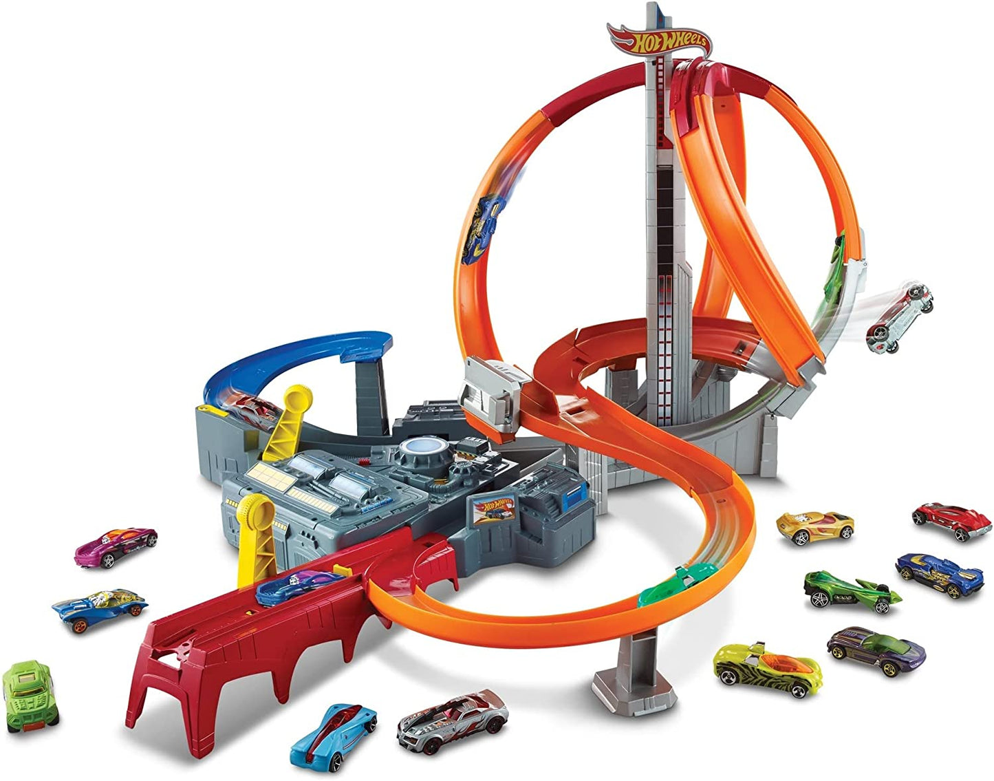 Hot Wheels Toy Car Track Set Spin Storm image 0