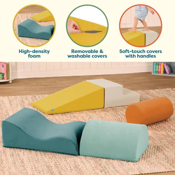 B. Toys Foam Building Shapes for Indoor Play Soft Play Equipment - 5pc image 2