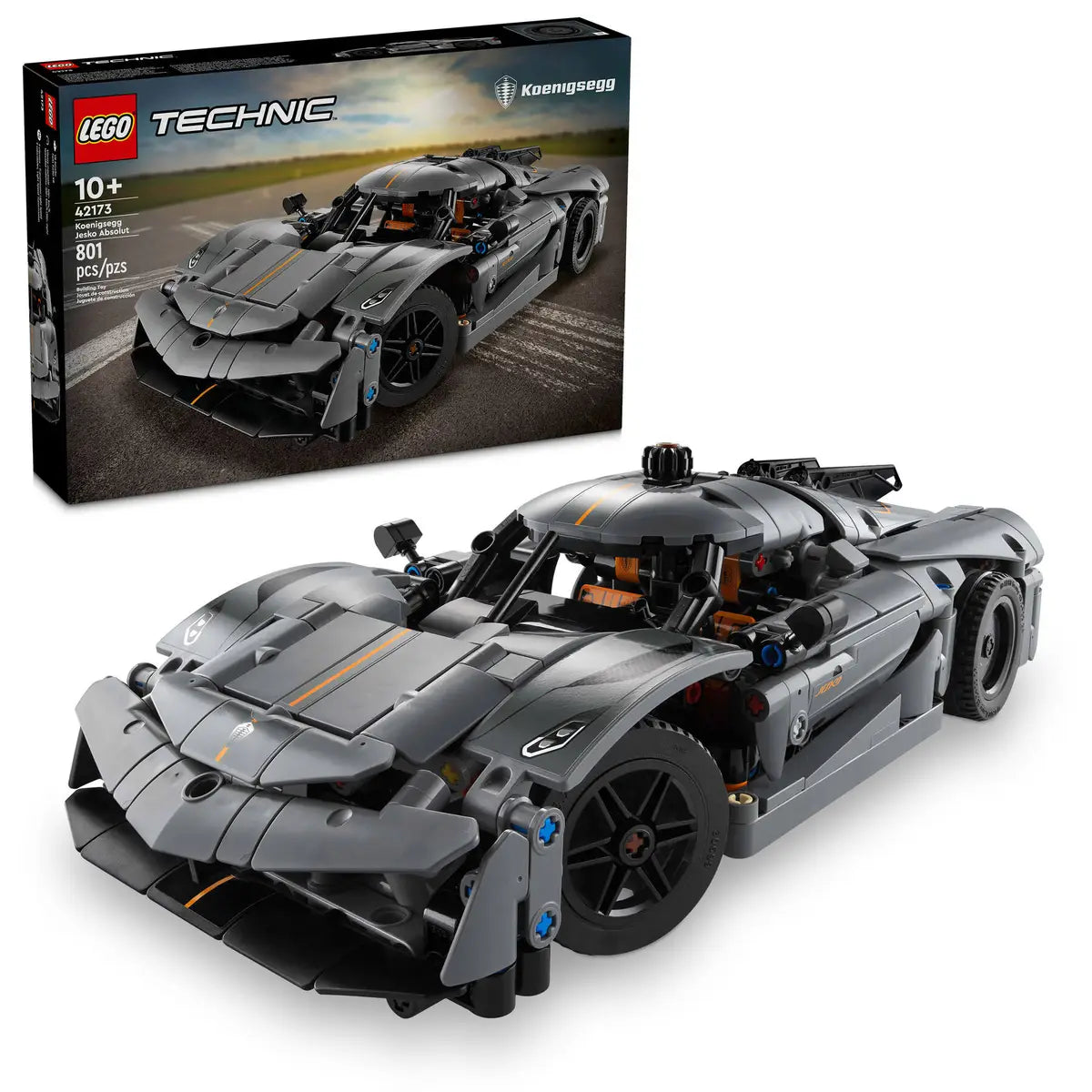LEGO 42173 Technic Koenigsegg Jesko Absolut Grey Hypercar image 0