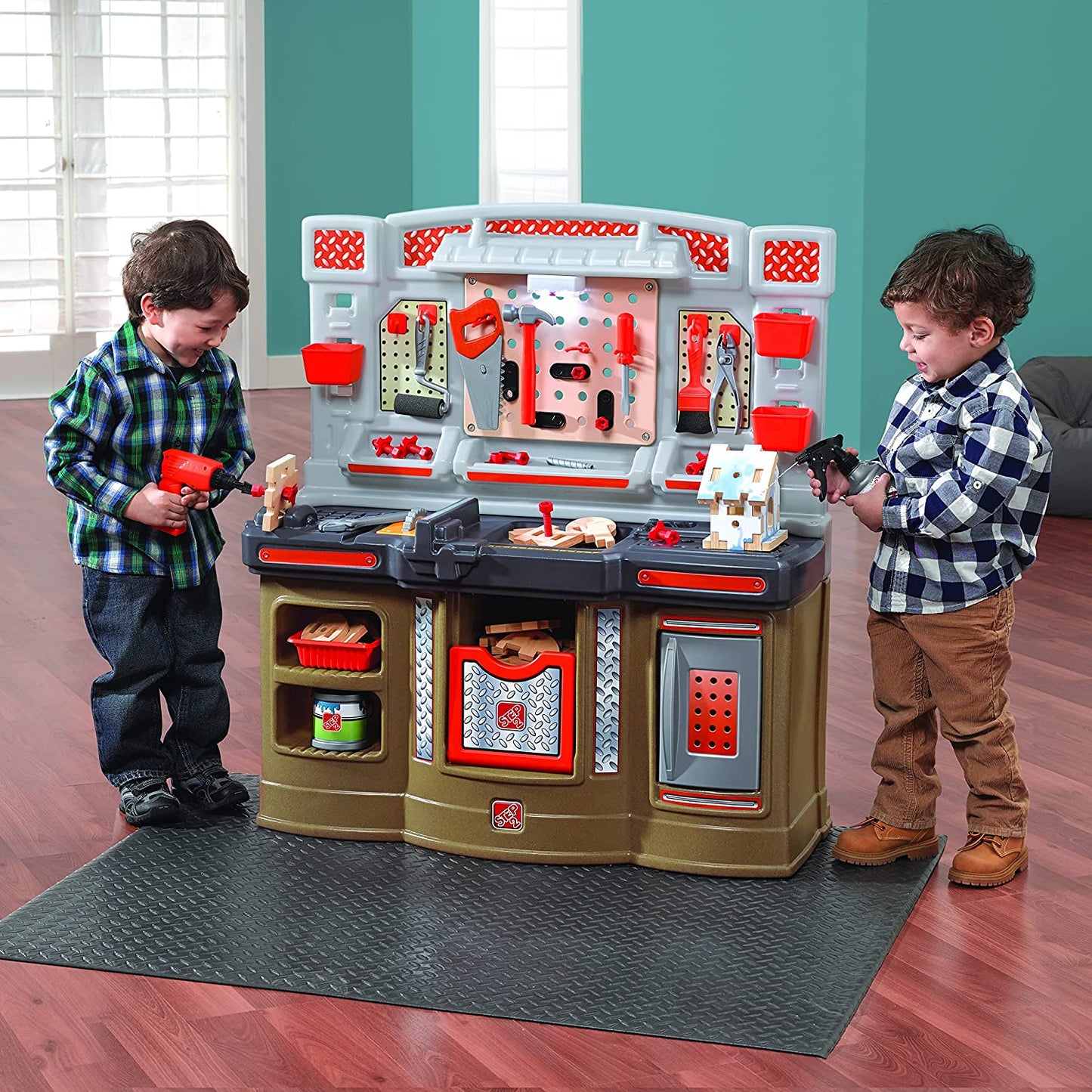 Step2 Big Builders Pro Kids Workbench – Includes 45 Toy Workbench Accessories image 2