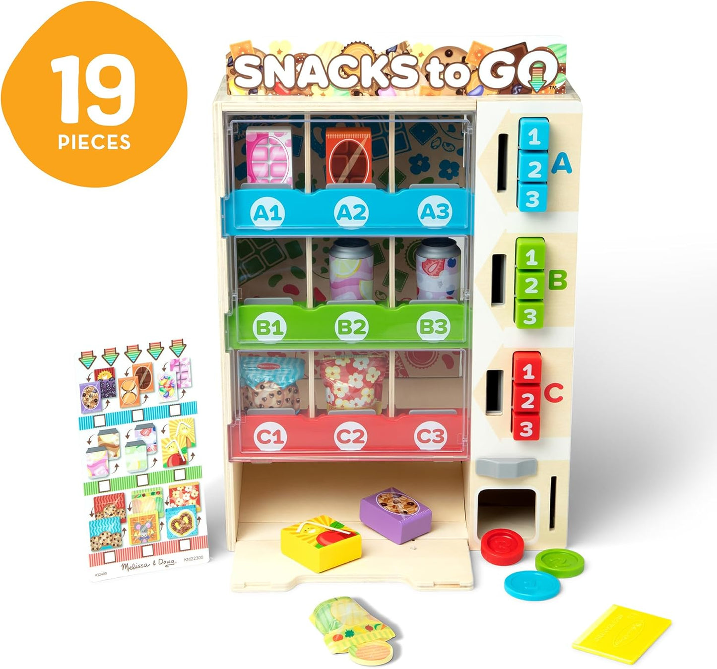 Melissa & Doug Sort Stock Select Wooden Food Vending Machine image 4