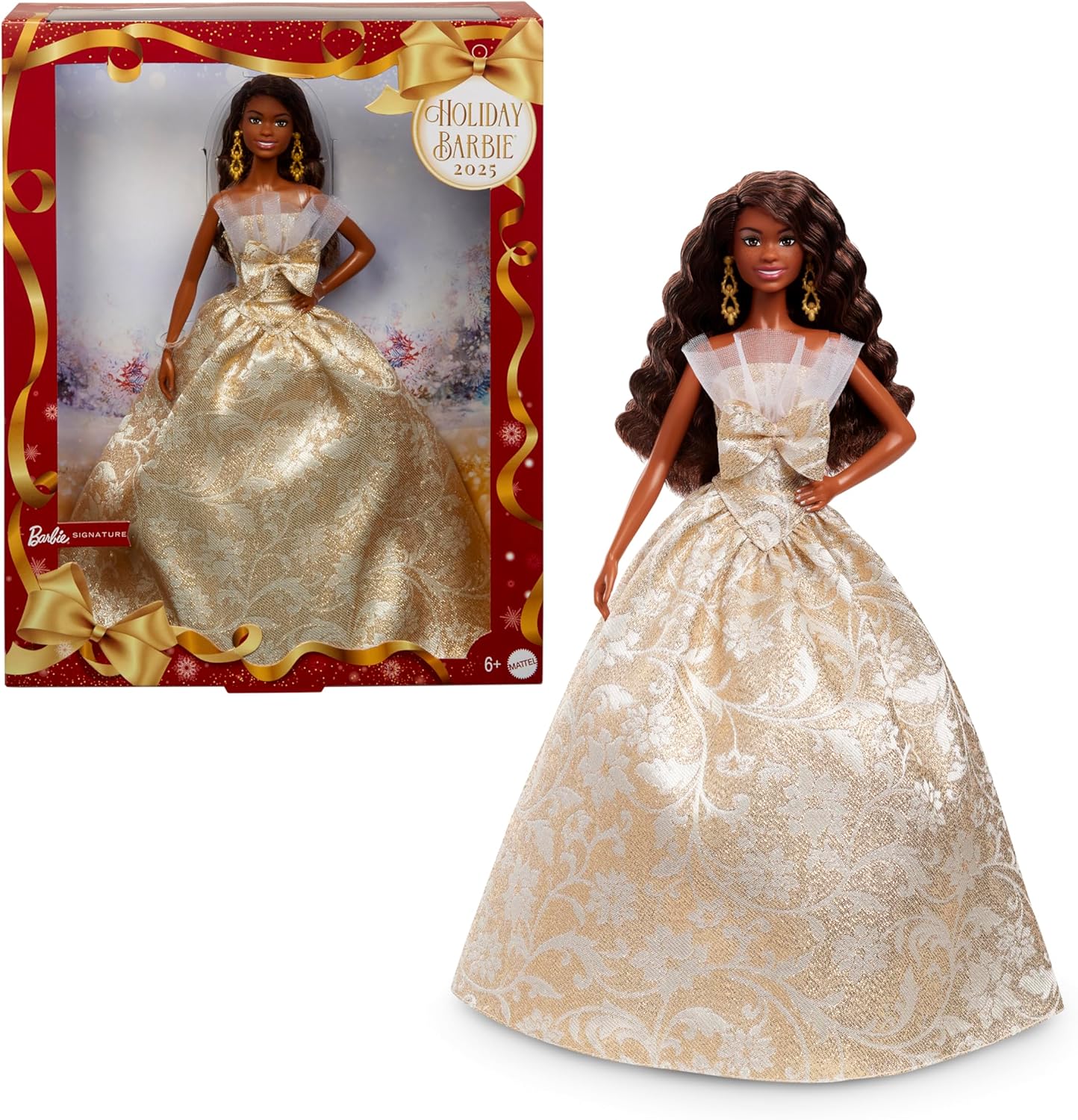 Barbie Signature 2025 Holiday Fashion Doll Black image 0