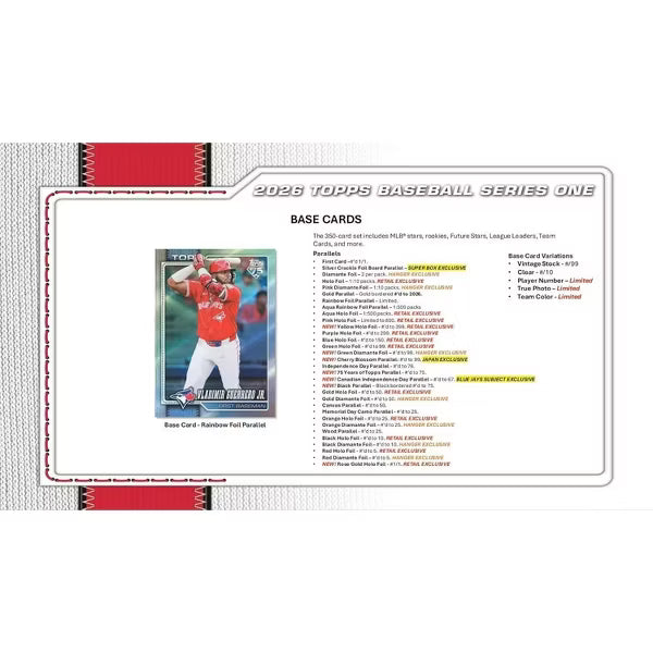 Topps 2026 Topps Baseball Series 1 Value Blaster Box