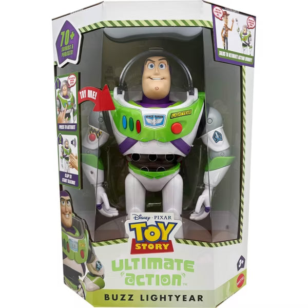 Disney and Pixar Toy Story 5 Ultimate Action Buzz Lightyear Figure with Animated Mode 12"