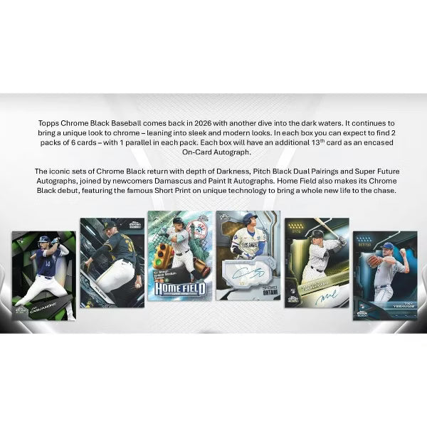 Topps 2026 Chrome Black Baseball Hobby Box