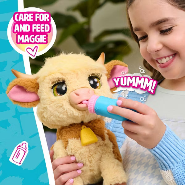 FurReal Friends Maggie the Feed & Follow Cow Stuffed Animal