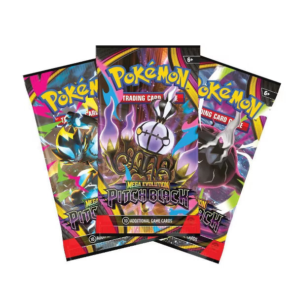 Pokémon TCG: Mega Evolution Pitch Black Three Booster Blister