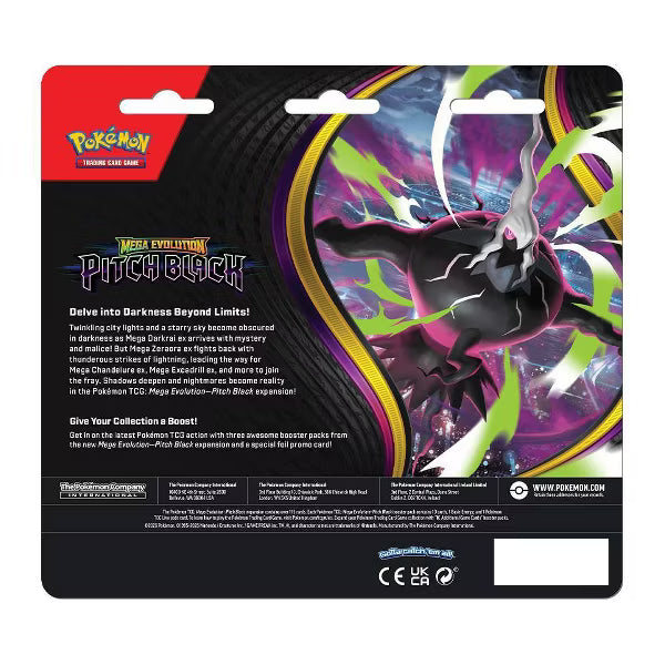 Pokémon TCG: Mega Evolution Pitch Black Three Booster Blister