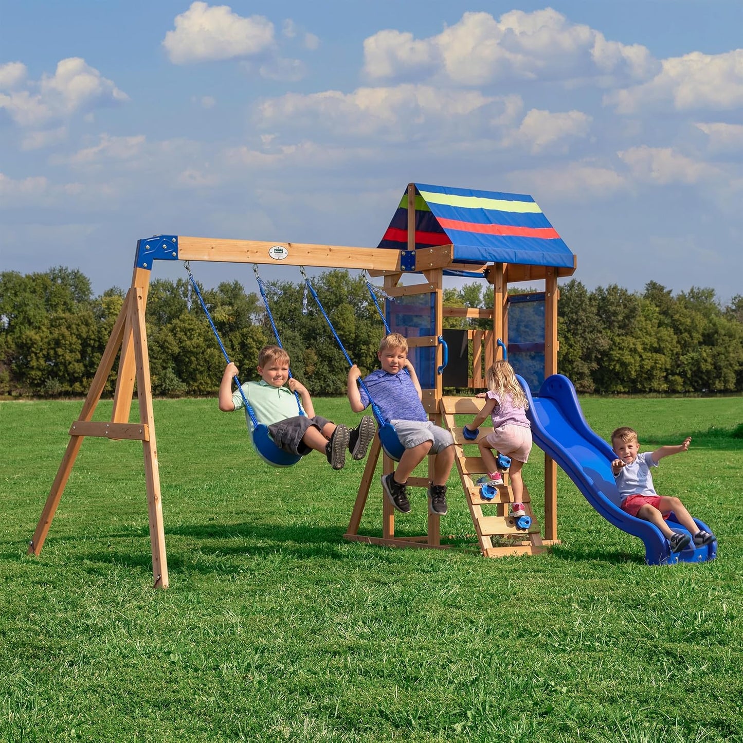 Backyard Discovery Buckley Hill Cedar Wood Swing Set image 8