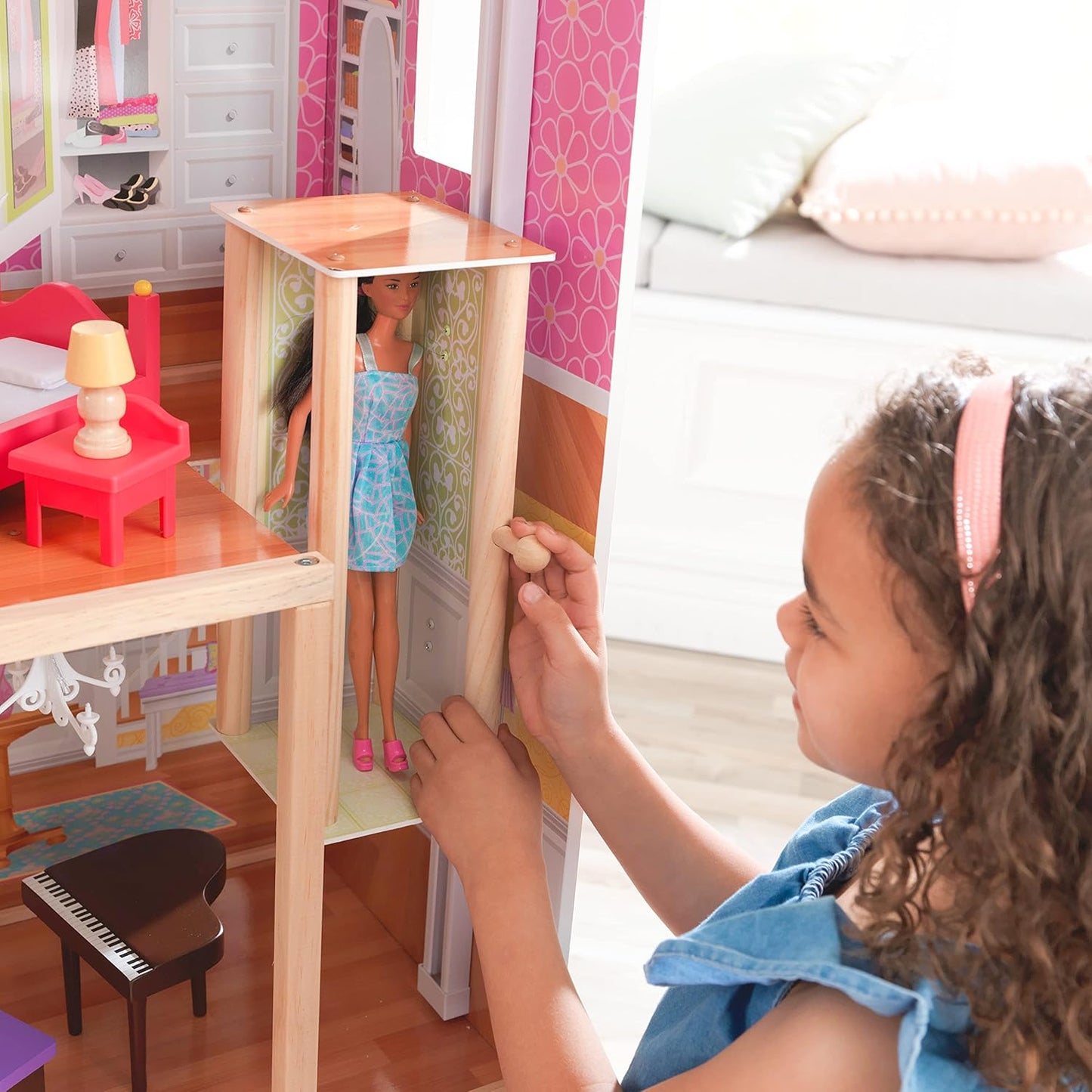 KidKraft Majestic Mansion Wooden Dollhouse with 34-Piece Accessories image 3