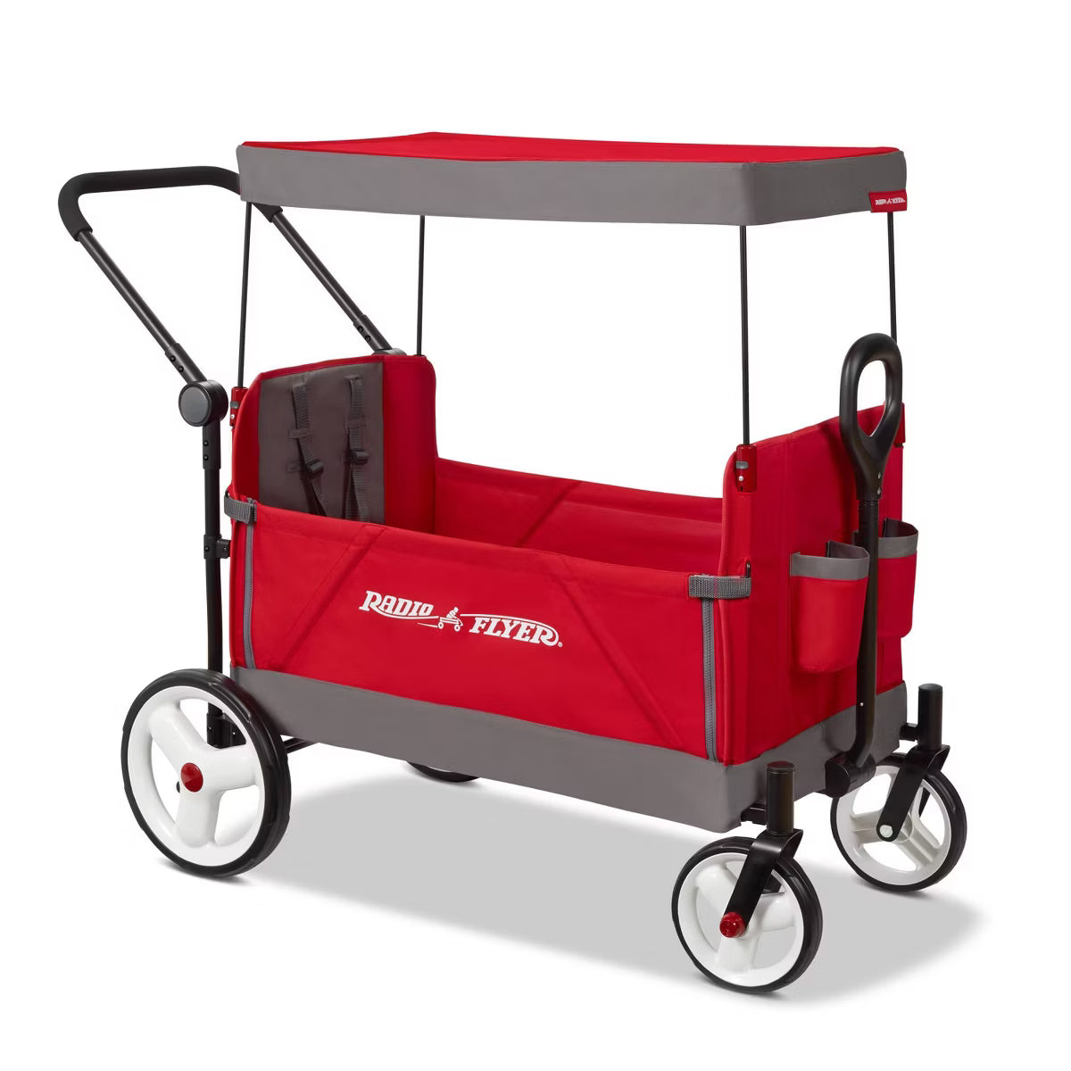 Radio Flyer Convertible Kid & Cargo Stroller Wagon with Canopy image 0