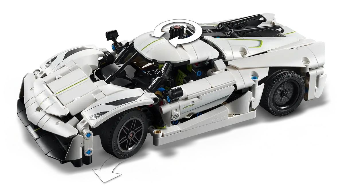 LEGO 42184 Technic Koenigsegg Jesko Absolut White Hypercar image 4