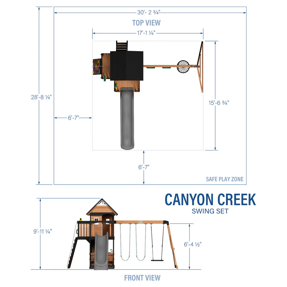 Backyard Discovery Canyon Creek All Cedar Wood Swing Set image 8