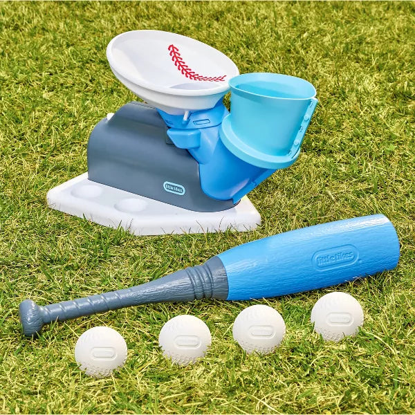 Little Tikes 2-in-1 Pop and Pitch Trainer Toy Baseball Set - 6pc image 1