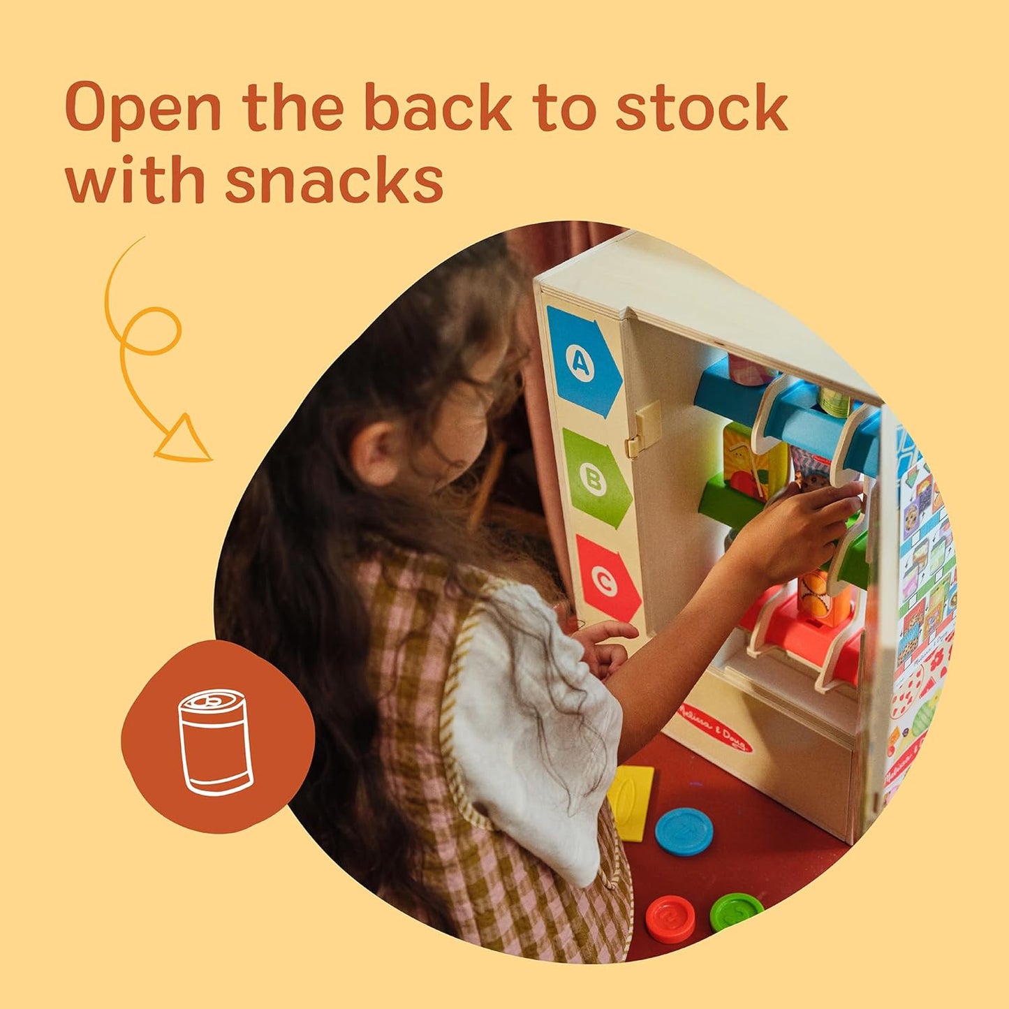 Melissa & Doug Sort Stock Select Wooden Food Vending Machine image 6