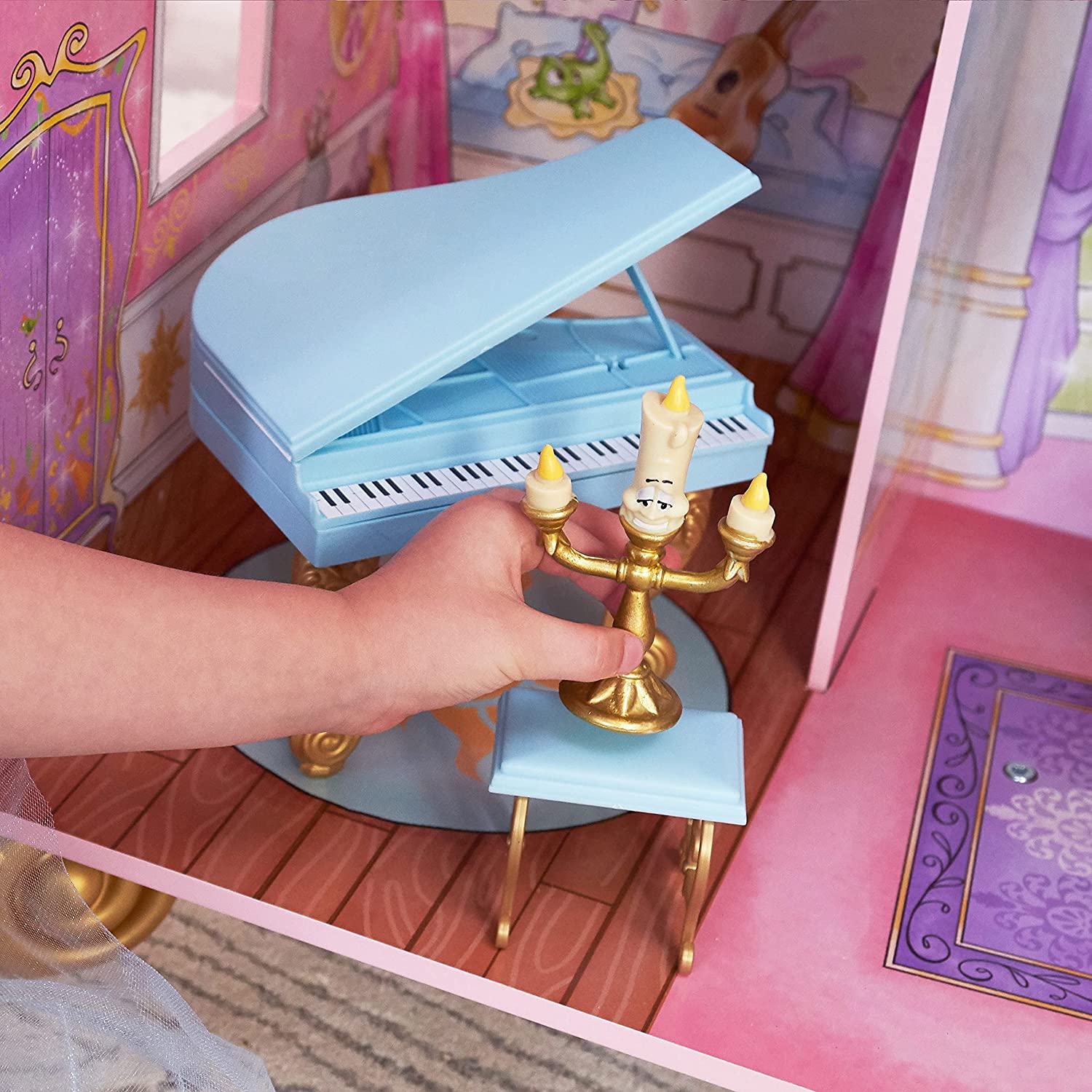 KidKraft Disney Princess Dance & Dream Wooden Dollhouse, Over 4-Feet Tall image 6