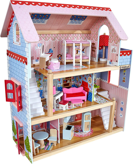 KidKraft Chelsea Doll Cottage Wooden Dollhouse with 16 Accessories image 0