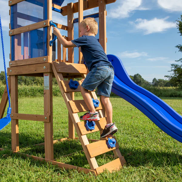 Backyard Discovery Aurora Wooden Cedar Swing Set