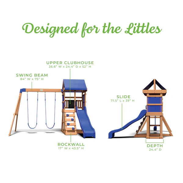 Backyard Discovery Aurora Wooden Cedar Swing Set