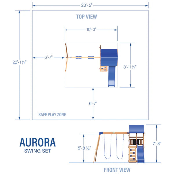 Backyard Discovery Aurora Wooden Cedar Swing Set
