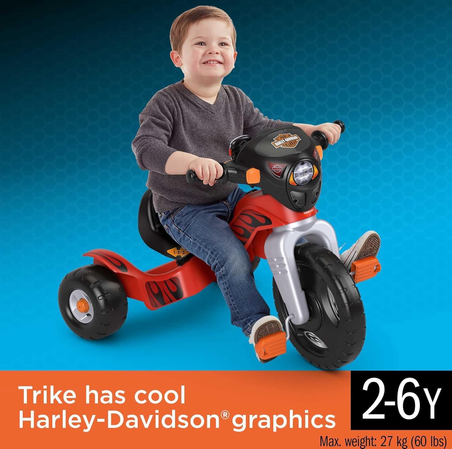 Fisher-Price Harley Davidson Toddler Tricycle Ride-On image 2