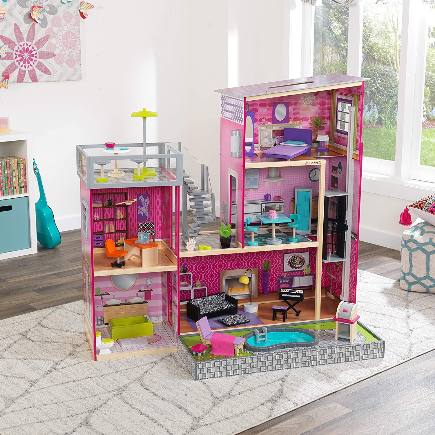 KidKraft Uptown Wooden Modern Dollhouse image 4