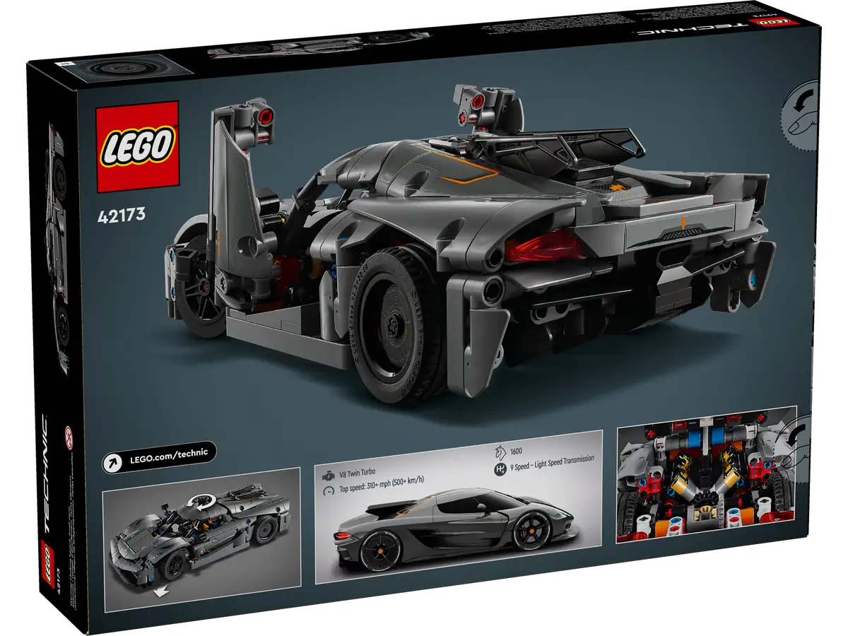 LEGO 42173 Technic Koenigsegg Jesko Absolut Grey Hypercar image 7