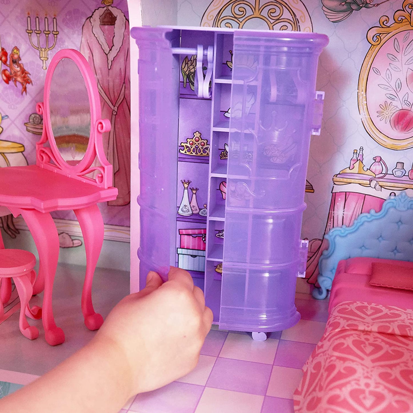 KidKraft Disney Princess Dance & Dream Wooden Dollhouse, Over 4-Feet Tall image 7