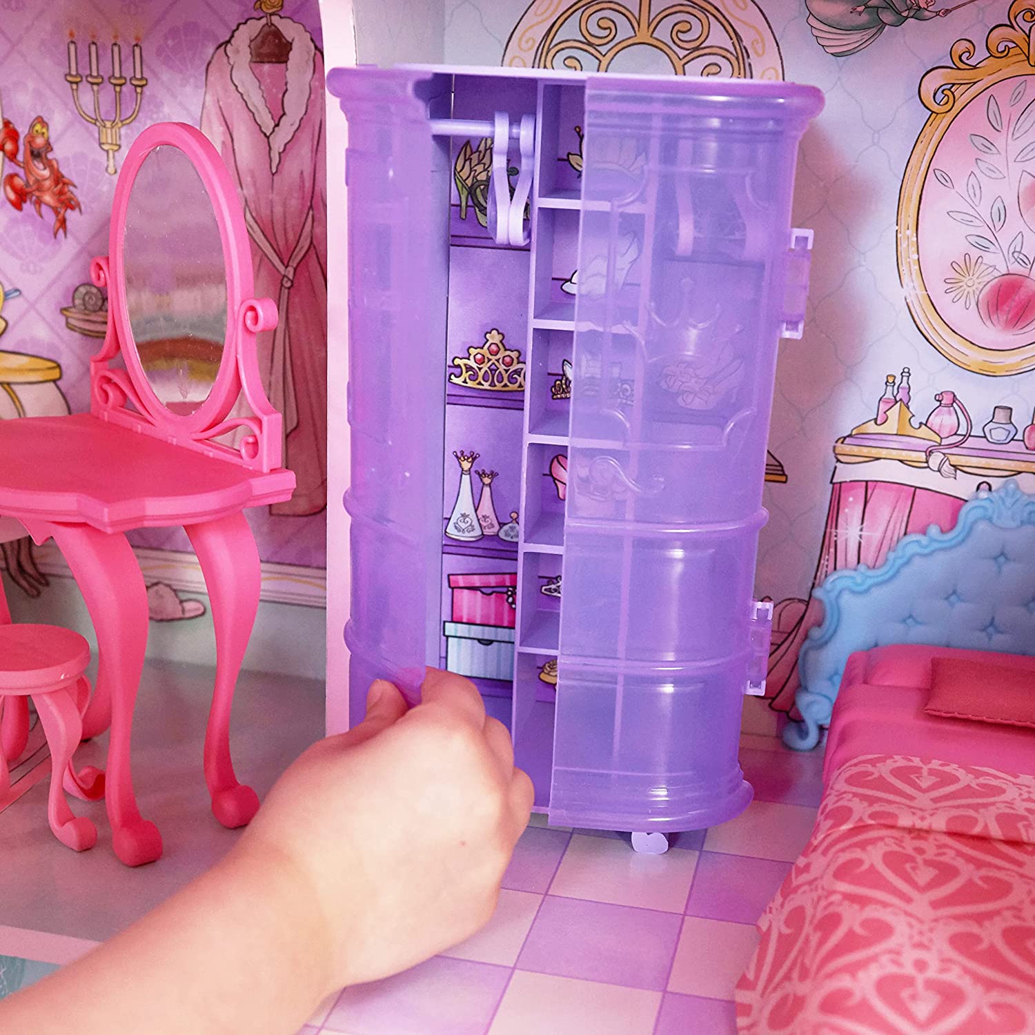 KidKraft Disney Princess Dance & Dream Wooden Dollhouse, Over 4-Feet Tall image 7
