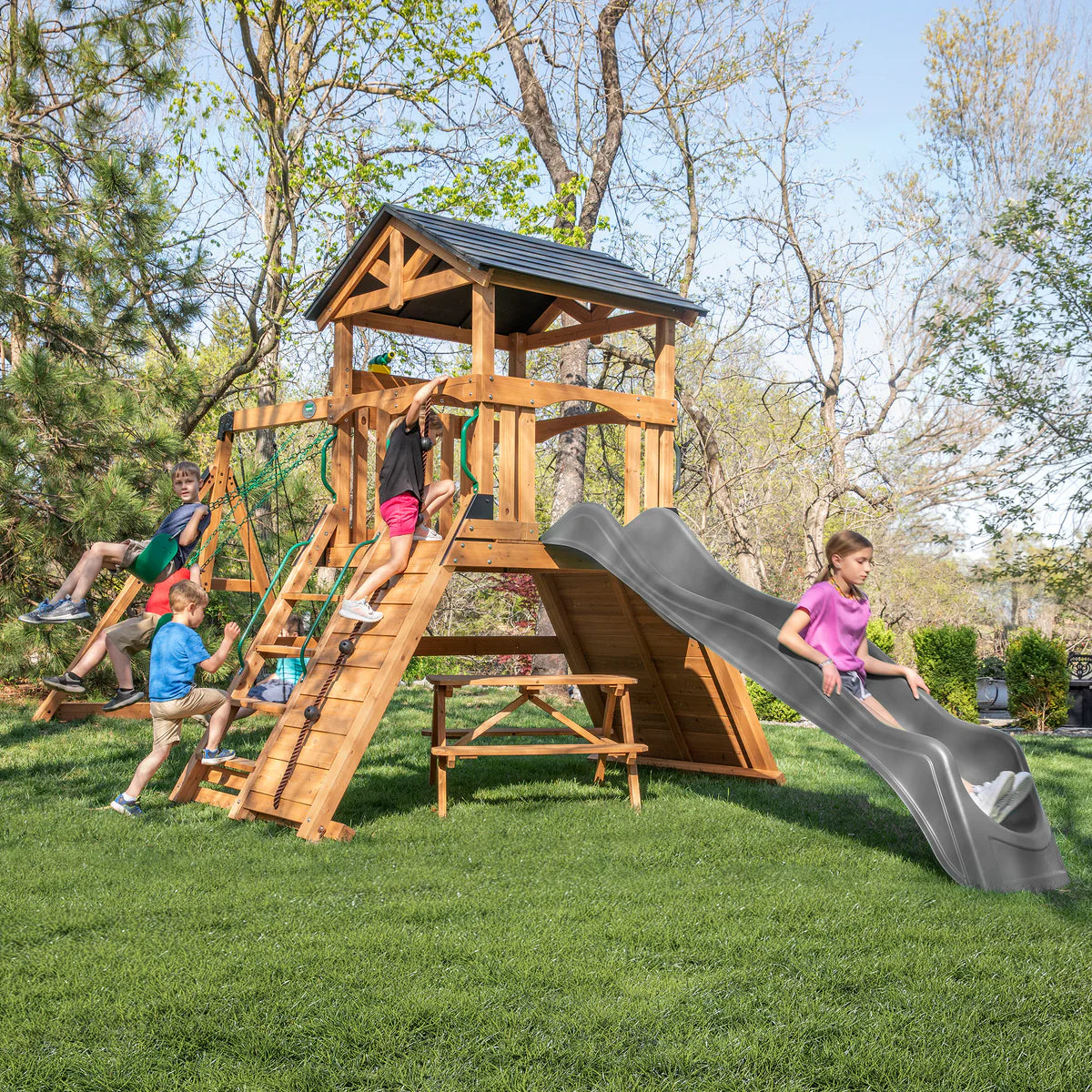 Backyard Discovery Endeavor II Cedar Wood Swing Set image 10