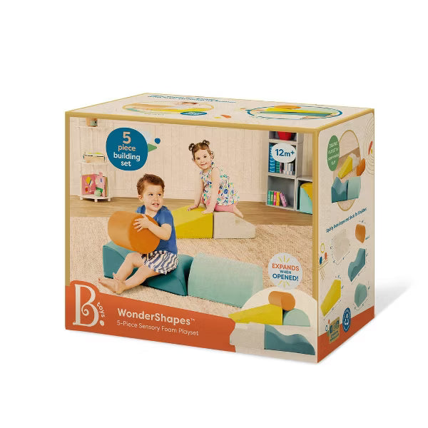 B. Toys Foam Building Shapes for Indoor Play Soft Play Equipment - 5pc image 9