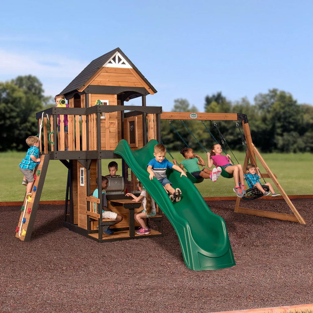 Backyard Discovery Canyon Creek All Cedar Wood Swing Set image 0