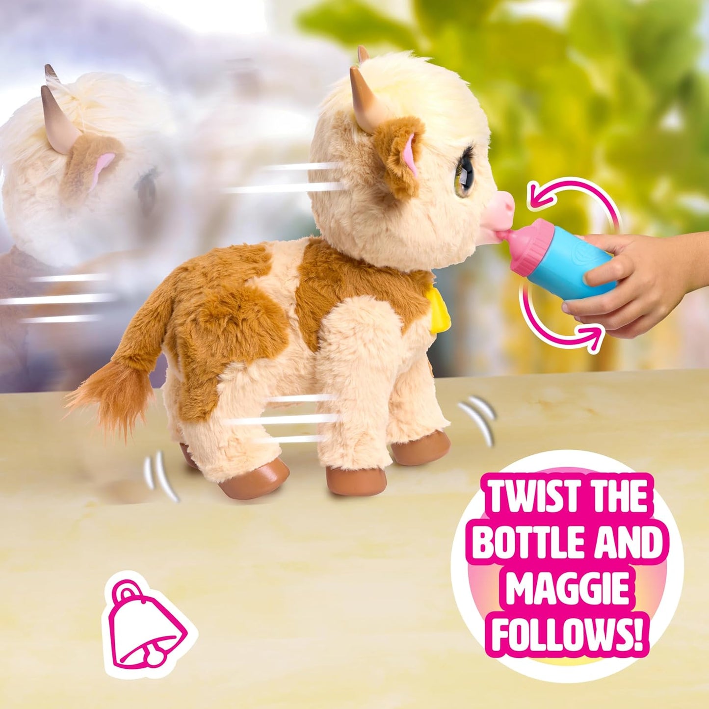 FurReal Friends Maggie the Feed & Follow Cow Stuffed Animal image 3