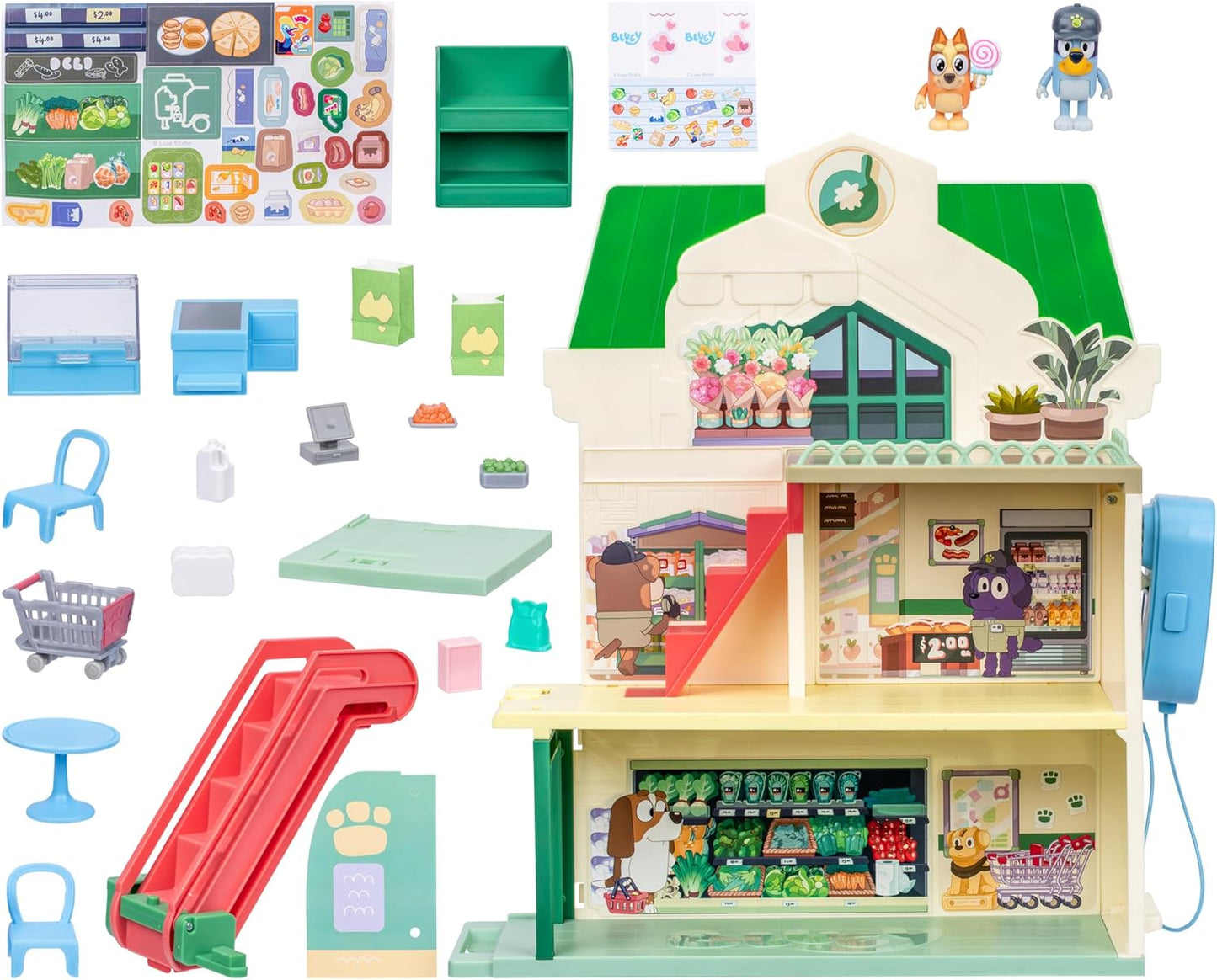 Bluey Let's Play Chef Supermarket Playset image 9